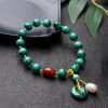 Pulsera de Protección con Malaquita Natural y Ágata Roja Natural Malachite Red Agate Protection Bracelet