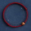 Pulseira Natural de Madeira de Pessegueiro para Proteção Contra Espíritos Malignos Natural Peach Wood Evil Spirit Protection Bracelet