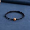 Pulseira Natural de Madeira de Pessegueiro para Proteção Contra Espíritos Malignos Natural Peach Wood Evil Spirit Protection Bracelet