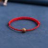 Pulseira Natural de Madeira de Pessegueiro para Proteção Contra Espíritos Malignos Natural Peach Wood Evil Spirit Protection Bracelet