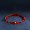 Pulseira Natural de Madeira de Pessegueiro para Proteção Contra Espíritos Malignos Natural Peach Wood Evil Spirit Protection Bracelet