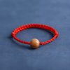 Pulseira Natural de Madeira de Pessegueiro para Proteção Contra Espíritos Malignos Natural Peach Wood Evil Spirit Protection Bracelet