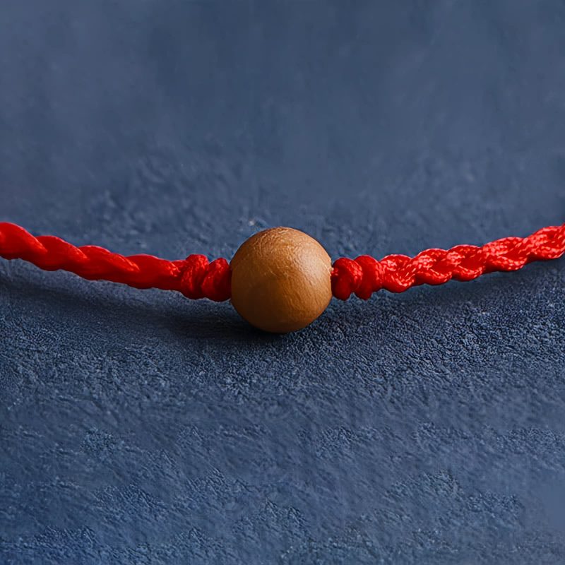 Pulseira Natural de Madeira de Pessegueiro para Proteção Contra Espíritos Malignos Natural Peach Wood Evil Spirit Protection Bracelet