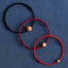 Pulseira Natural de Madeira de Pessegueiro para Proteção Contra Espíritos Malignos Natural Peach Wood Evil Spirit Protection Bracelet