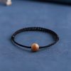 Pulseira Natural de Madeira de Pessegueiro para Proteção Contra Espíritos Malignos Natural Peach Wood Evil Spirit Protection Bracelet
