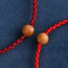 Pulseira Natural de Madeira de Pessegueiro para Proteção Contra Espíritos Malignos Natural Peach Wood Evil Spirit Protection Bracelet