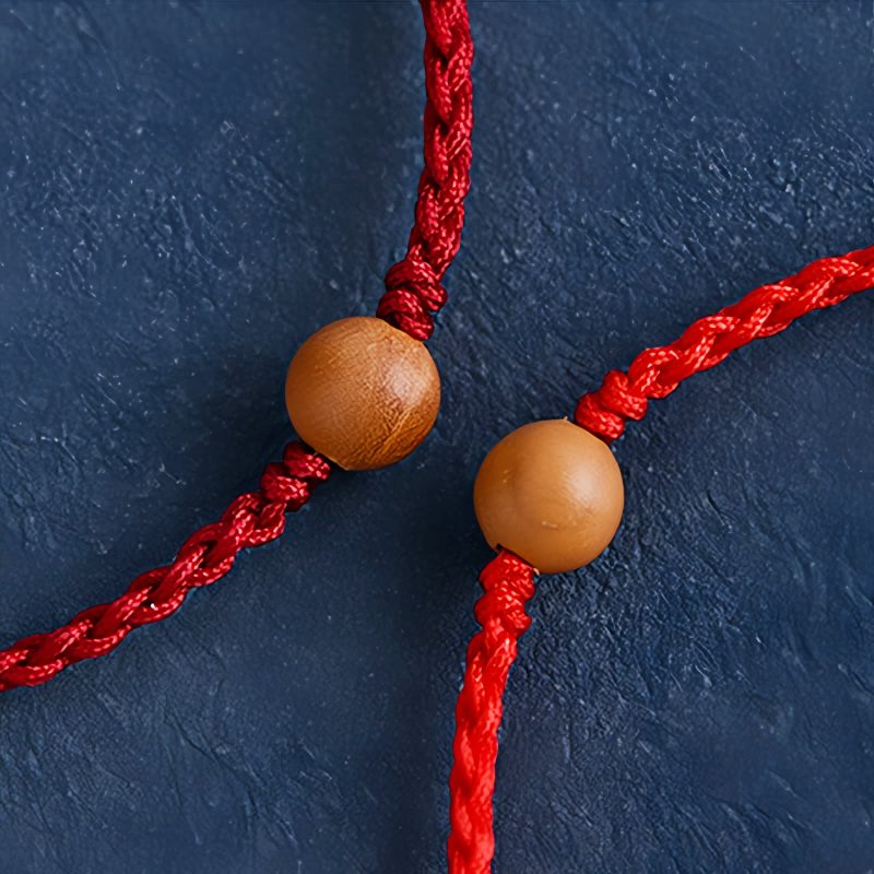 Pulseira Natural de Madeira de Pessegueiro para Proteção Contra Espíritos Malignos Natural Peach Wood Evil Spirit Protection Bracelet