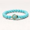 Pulsera de Tortuga Marina de Turquesa en Piedra Natural Natural Stone Turquoise Sea Turtle Bracelet