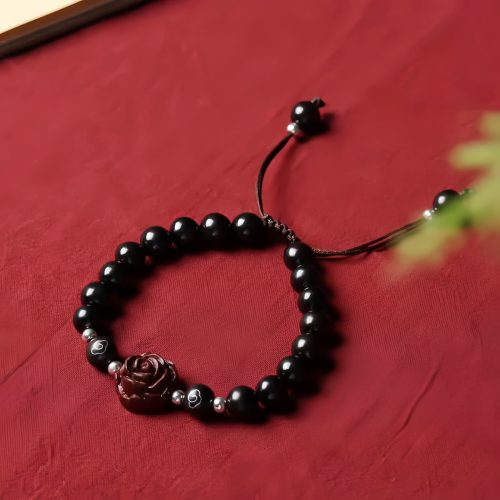 Pulsera Curativa de Sándalo Rojo de Hoja Pequeña Pulsera Curativa de Sándalo Rojo de Hoja Pequeña