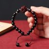 Pulseira Curativa de Sândalo Vermelho de Folha Pequena Small Leaf Red Sandalwood Healing Bracelet