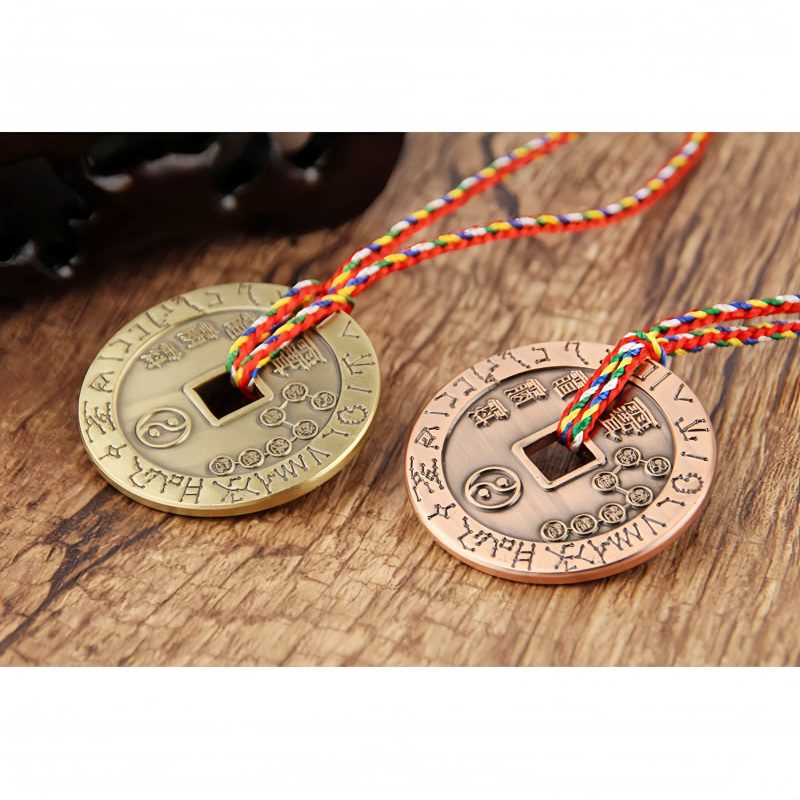 Colgante de Protección Yin Yang de Cobre Taoísta Taoist Copper Yin Yang Protection Pendant