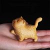 チュウシェンネンシス彫刻猫の装飾 Thuja Sutchuenensis Carved Cat Decoration