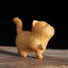 チュウシェンネンシス彫刻猫の装飾 Thuja Sutchuenensis Carved Cat Decoration