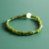 Pulsera de Suerte de Jade Verde de Bambú Tibetano Tibetan Green Bamboo Jade Luck Bracelet