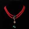 Collar y Pulsera de Buena Suerte con Turquesa Roja Tibetana Tibetan Red Turquoise Lucky Necklace & Bracelet
