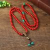 Collar y Pulsera de Buena Suerte con Turquesa Roja Tibetana Tibetan Red Turquoise Lucky Necklace & Bracelet