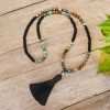 Pulseira Mala de Olho de Tigre e Turquesa para Força e Proteção Tiger Eye Turquoise Mala Bracelet for Strength and Protection