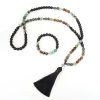 Pulseira Mala de Olho de Tigre e Turquesa para Força e Proteção Tiger Eye Turquoise Mala Bracelet for Strength and Protection