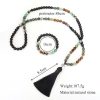 Pulseira Mala de Olho de Tigre e Turquesa para Força e Proteção Tiger Eye Turquoise Mala Bracelet for Strength and Protection