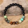Pulseira Mala de Olho de Tigre e Turquesa para Força e Proteção Tiger Eye Turquoise Mala Bracelet for Strength and Protection