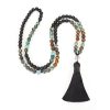 Pulseira Mala de Olho de Tigre e Turquesa para Força e Proteção Tiger Eye Turquoise Mala Bracelet for Strength and Protection