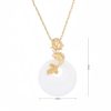 Collar con dije de pez Koi de jade blanco para atraer la riqueza White Jade Koi Fish Wealth Pendant Necklace