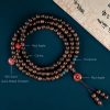 Pulsera de 108 Cuentas Mala de Agarwood y Fuerza 108 Mala Beads Agarwood Strength Bracelet