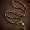 سوار توازن خرز مالا 108 من عود كاليمنتان وعنبر 108 Mala Beads Agarwood Amber Balance Bracelet