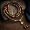 سوار توازن خرز مالا 108 من عود كاليمنتان وعنبر 108 Mala Beads Agarwood Amber Balance Bracelet