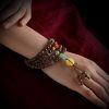 سوار توازن خرز مالا 108 من عود كاليمنتان وعنبر 108 Mala Beads Agarwood Amber Balance Bracelet