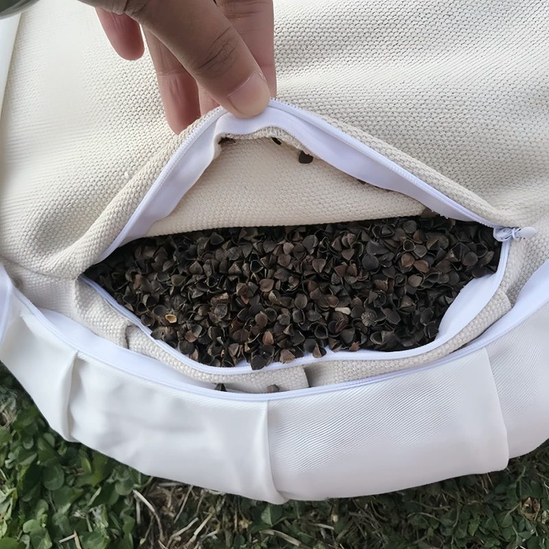 Cojín de meditación de algodón orgánico y trigo sarraceno Organic Cotton Buckwheat Meditation Cushion
