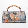 Bolso bandolera con asa de bambú y estampado floral Flower Pattern Bamboo Handle Crossbody Bag
