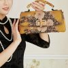 Bolso bandolera con asa de bambú y estampado floral Flower Pattern Bamboo Handle Crossbody Bag