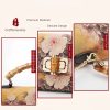 Bolso bandolera con asa de bambú y estampado floral Flower Pattern Bamboo Handle Crossbody Bag