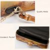 Bolso bandolera con asa de bambú y estampado floral Flower Pattern Bamboo Handle Crossbody Bag