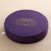 Cojín de meditación de algodón y lino con bordado de loto Lotus Embroidery Cotton Linen Meditation Cushion