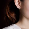 Aretes de Jade Cian Redondo en Plata 925 para el Éxito 925 Silver Round Cyan Jade Success Earrings