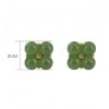 Aretes de Trébol de Cuatro Hojas en Plata 925 con baño de Oro 925 Silver Gold Four Leaf Clover Earrings