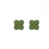 Aretes de Trébol de Cuatro Hojas en Plata 925 con baño de Oro 925 Silver Gold Four Leaf Clover Earrings