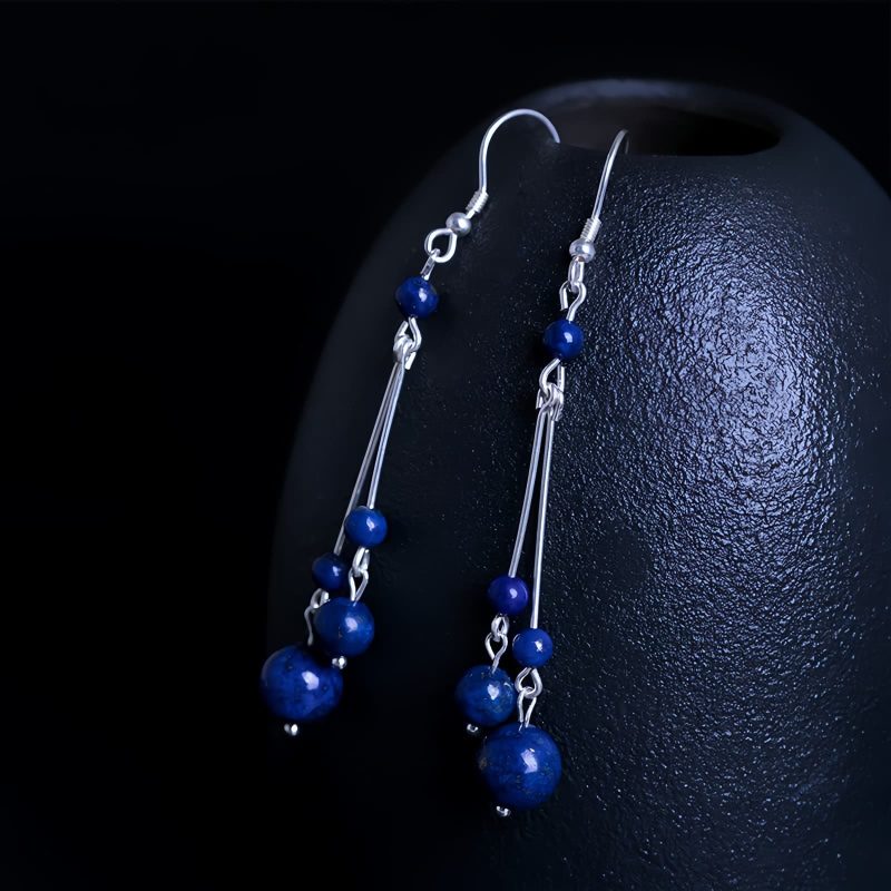 Aretes de Serenísima Lazulita en Plata 925 925 Silver Lazurite Serenity Earrings