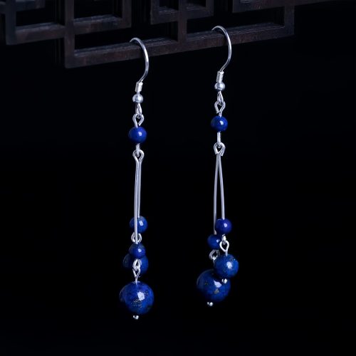 Aretes de Serenísima Lazulita en Plata 925 Aretes de Serenísima Lazulita en Plata 925