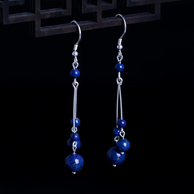 Aretes de Serenísima Lazulita en Plata 925 925 Silver Lazurite Serenity Earrings