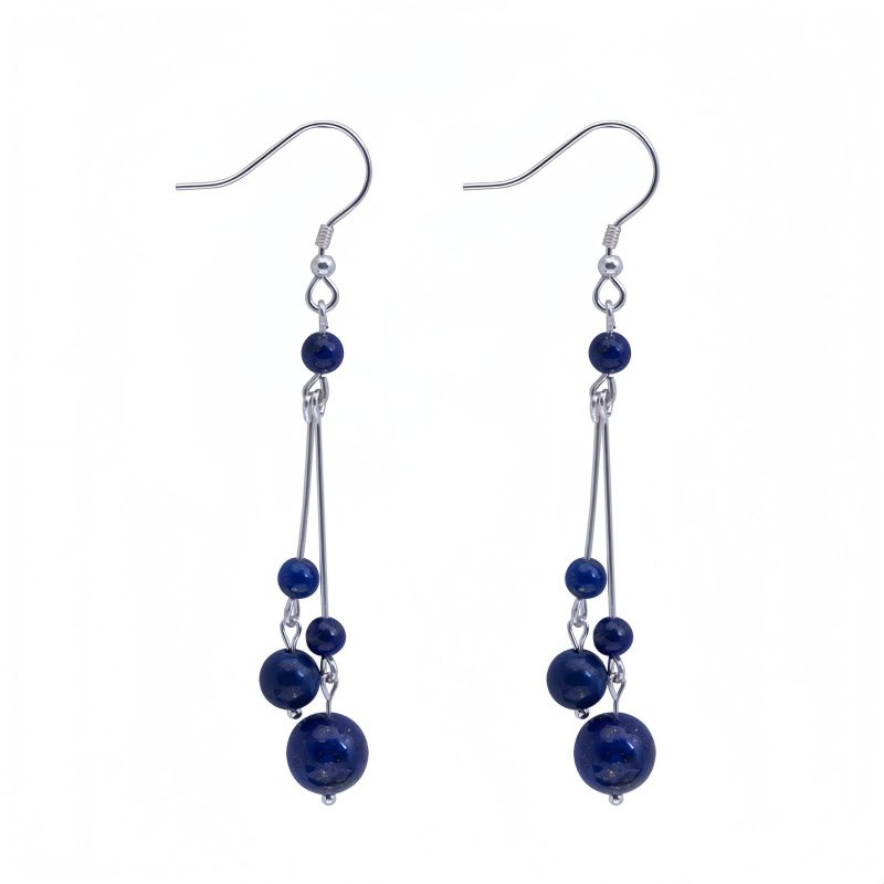 Aretes de Serenísima Lazulita en Plata 925 925 Silver Lazurite Serenity Earrings