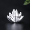 Broche de Flor de Loto con Perla en Plata 925 925 Silver Lotus Flower Pearl Brooch