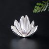 Broche de Flor de Loto con Perla en Plata 925 925 Silver Lotus Flower Pearl Brooch