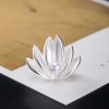 Broche de Flor de Loto con Perla en Plata 925 925 Silver Lotus Flower Pearl Brooch