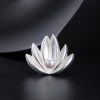 Broche de Flor de Loto con Perla en Plata 925 925 Silver Lotus Flower Pearl Brooch