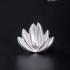 Broche de Flor de Loto con Perla en Plata 925 925 Silver Lotus Flower Pearl Brooch