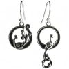 Aretes de Pavo Real Asimétricos en Plata 925 925 Silver Asymmetric Peacock Earrings