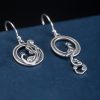 Aretes de Pavo Real Asimétricos en Plata 925 925 Silver Asymmetric Peacock Earrings